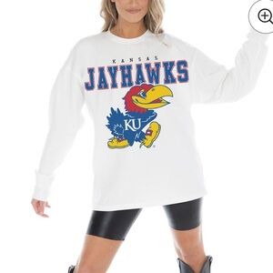 Kansas Jayhawks Gameday Couture Women's Big Goals Oversized Long Sleeve T-Shirt